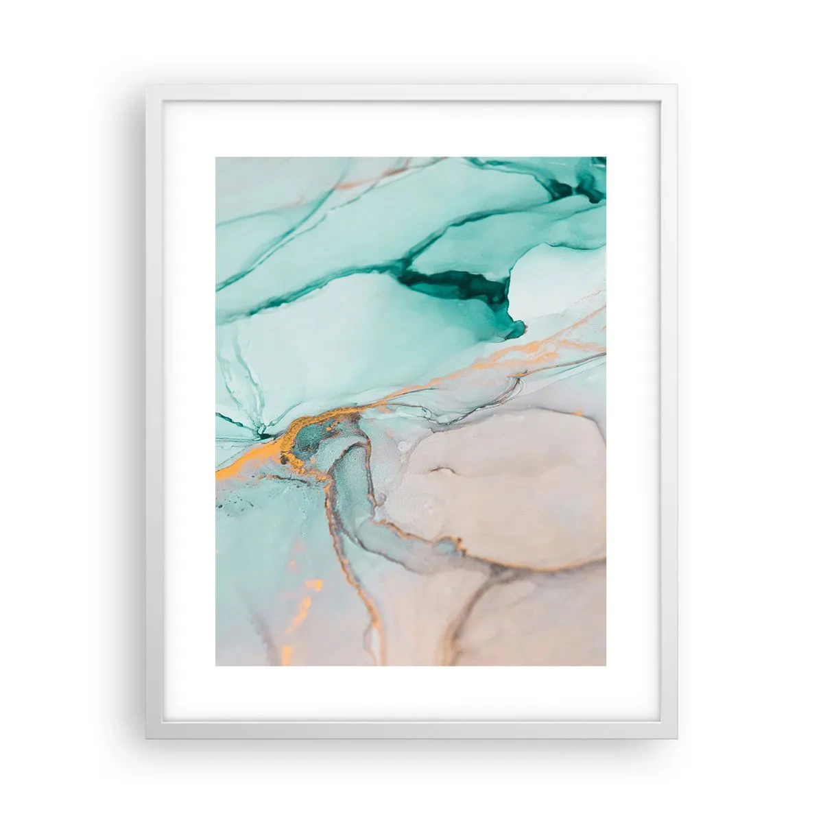 Poszter fekete keretben - Formák és színek tánca - 40x50 cm