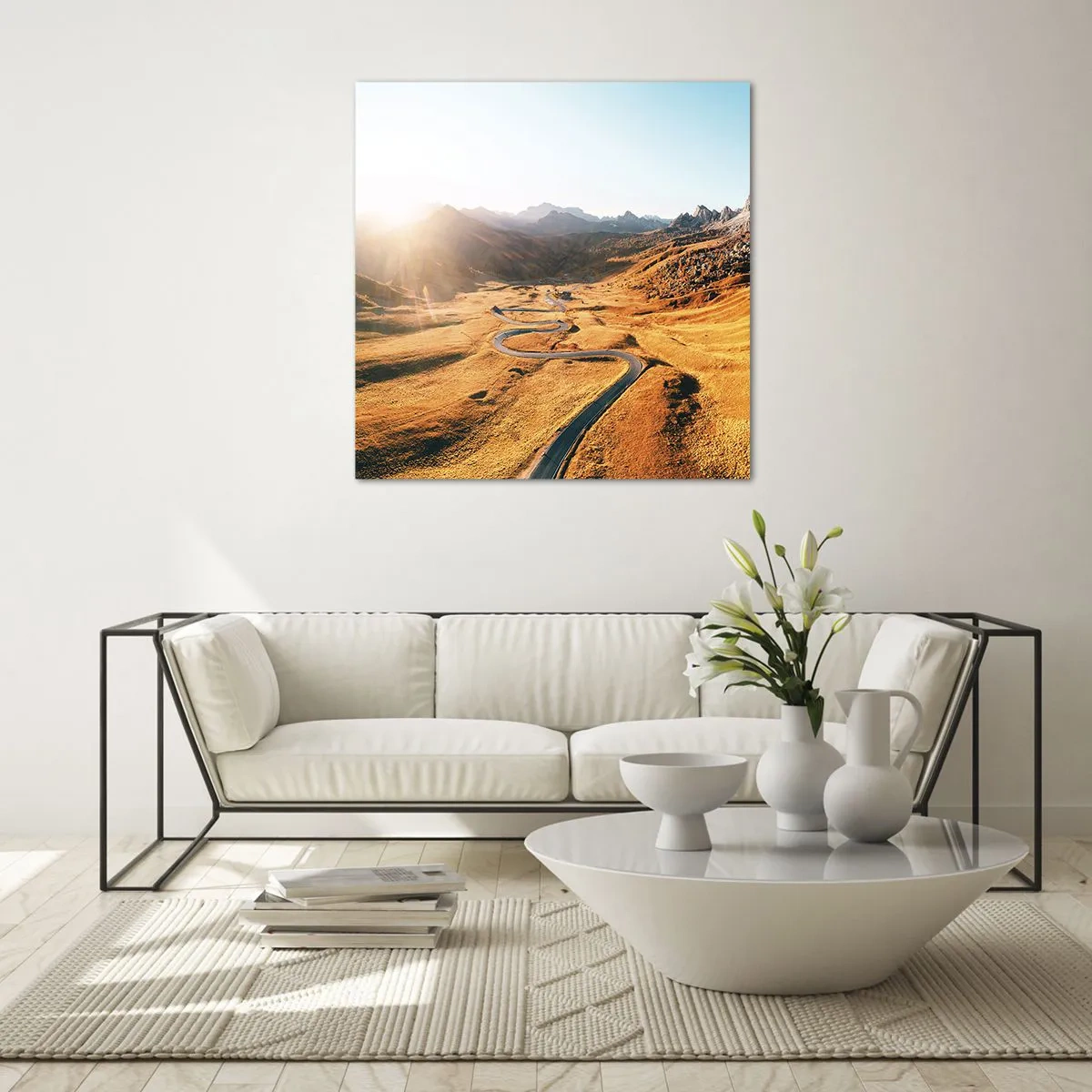 Üveg kép - Egy arany völgyben - 30x30 cm