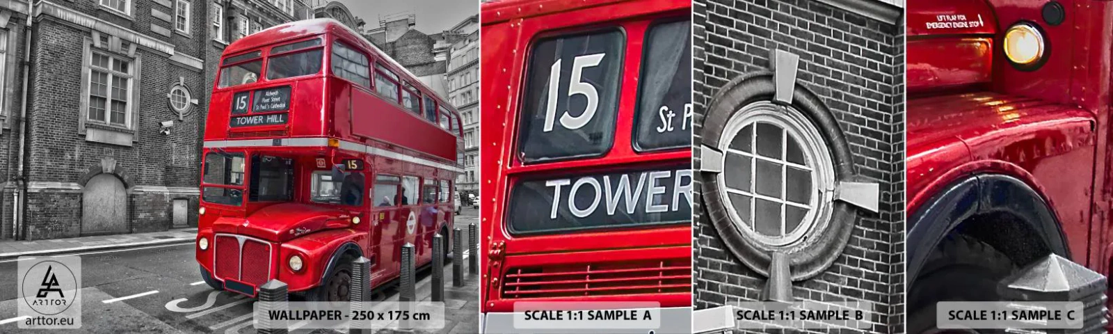 Fotótapéta Minta Öntapadós Deluxe Sticker - Mindig ugyan olyan - Város, London, Építészet - 100x30 cm