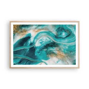 Poszter világos tölgy keretben - Az arany folyó - 91x61 cm