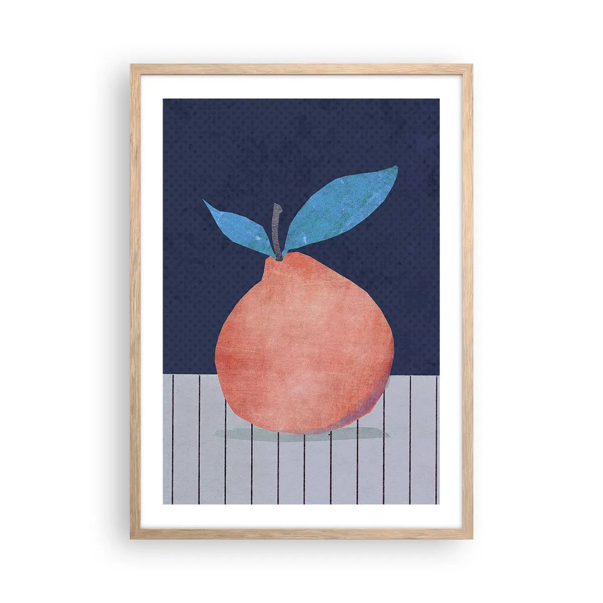 Poszter világos tölgy keretben - Domborúság és sík - 50x70 cm