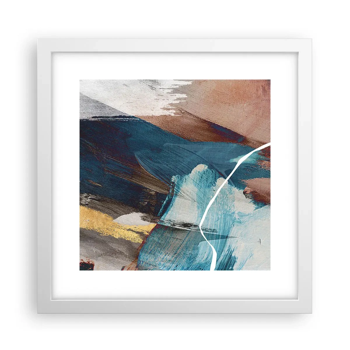 Poszter fekete keretben - Lelkesedéssel és energiával - 30x30 cm