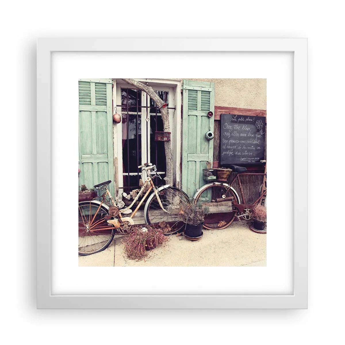 Poszter fekete keretben - Éljen a tartomány - 30x30 cm