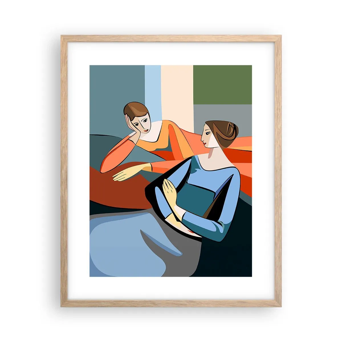 Poszter világos tölgy keretben - A bizalmak pillanata - 40x50 cm