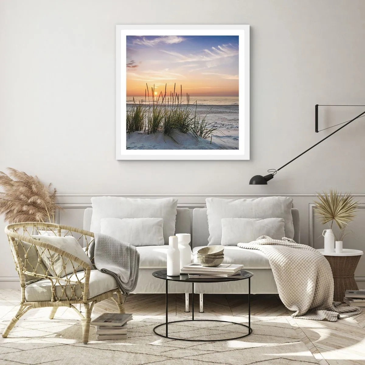 Poszter fekete keretben - Nézz, gondolkozz, érezz - 60x60 cm