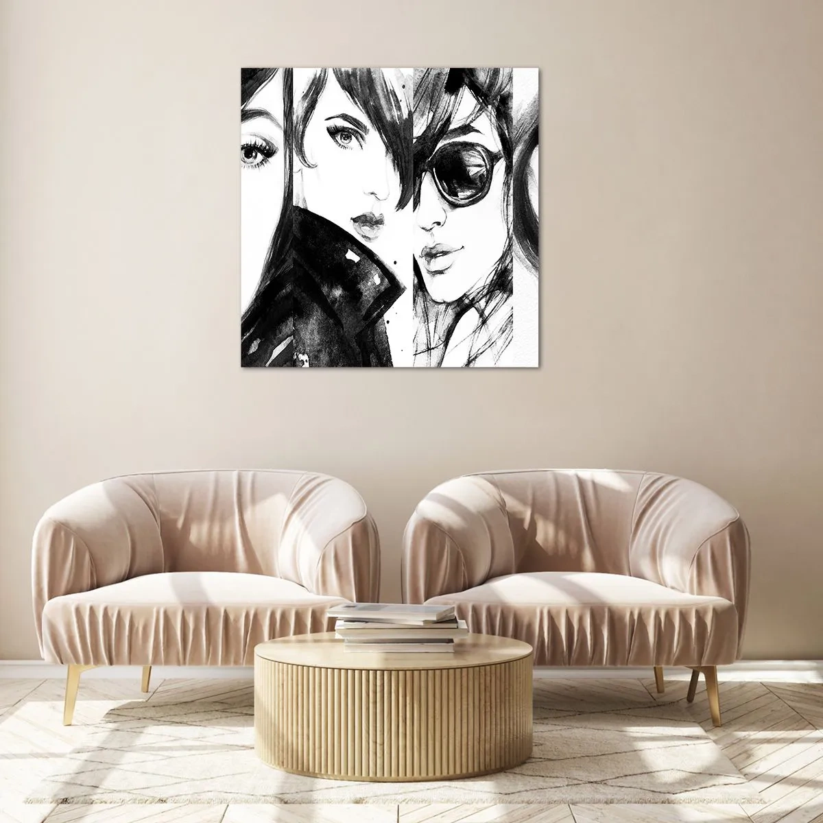 Üveg kép - A szépség megsokszorozódott - 70x70 cm