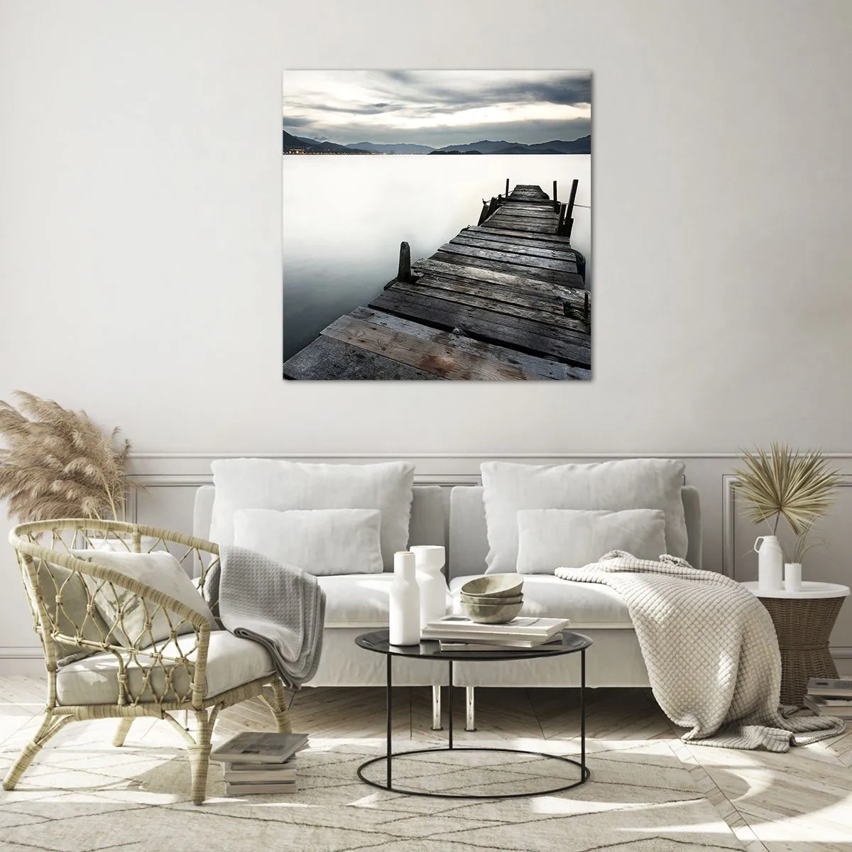 Üveg kép - Merüljön el a békében - 40x40 cm