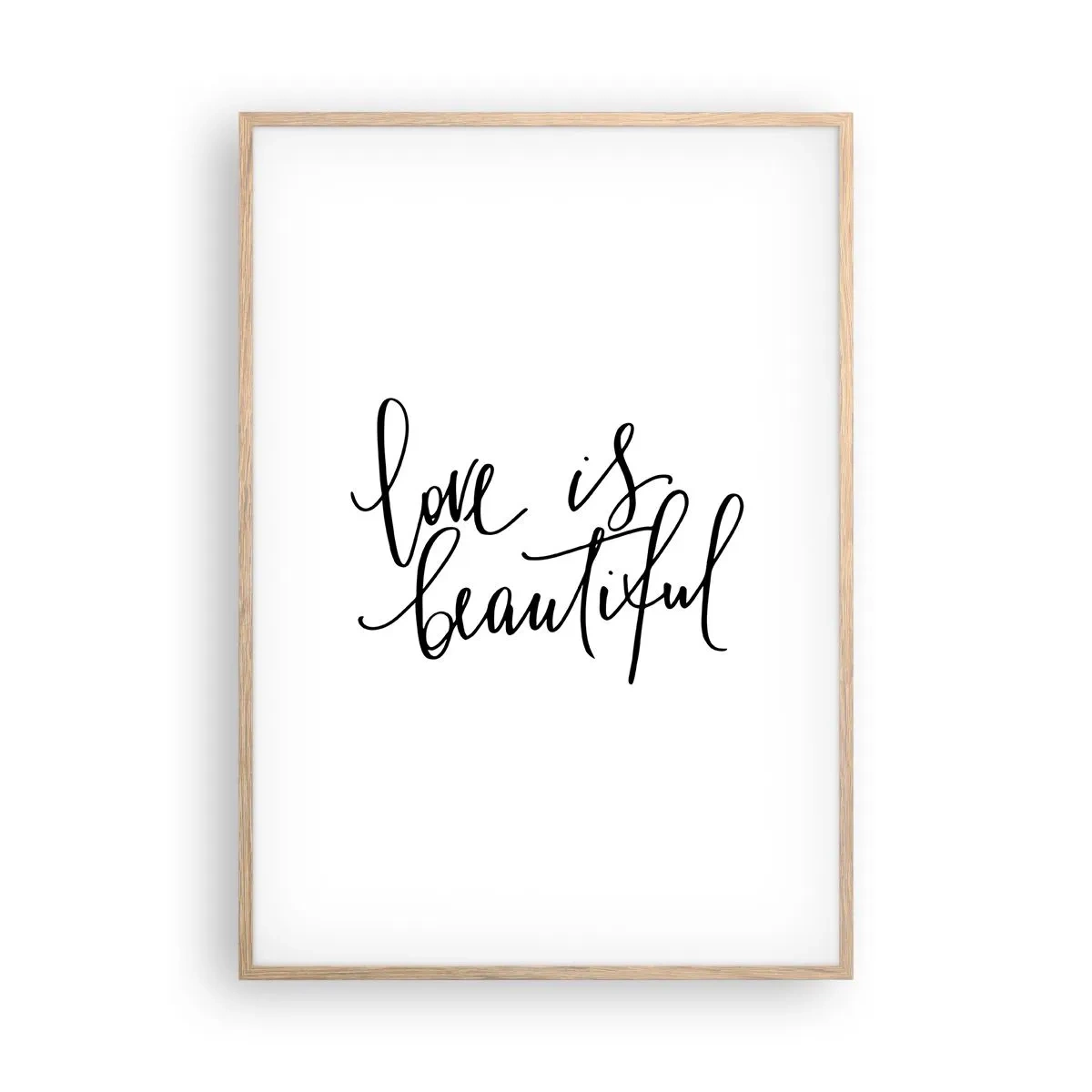 Poszter világos tölgy keretben - Olvass és ismételj - 70x100 cm