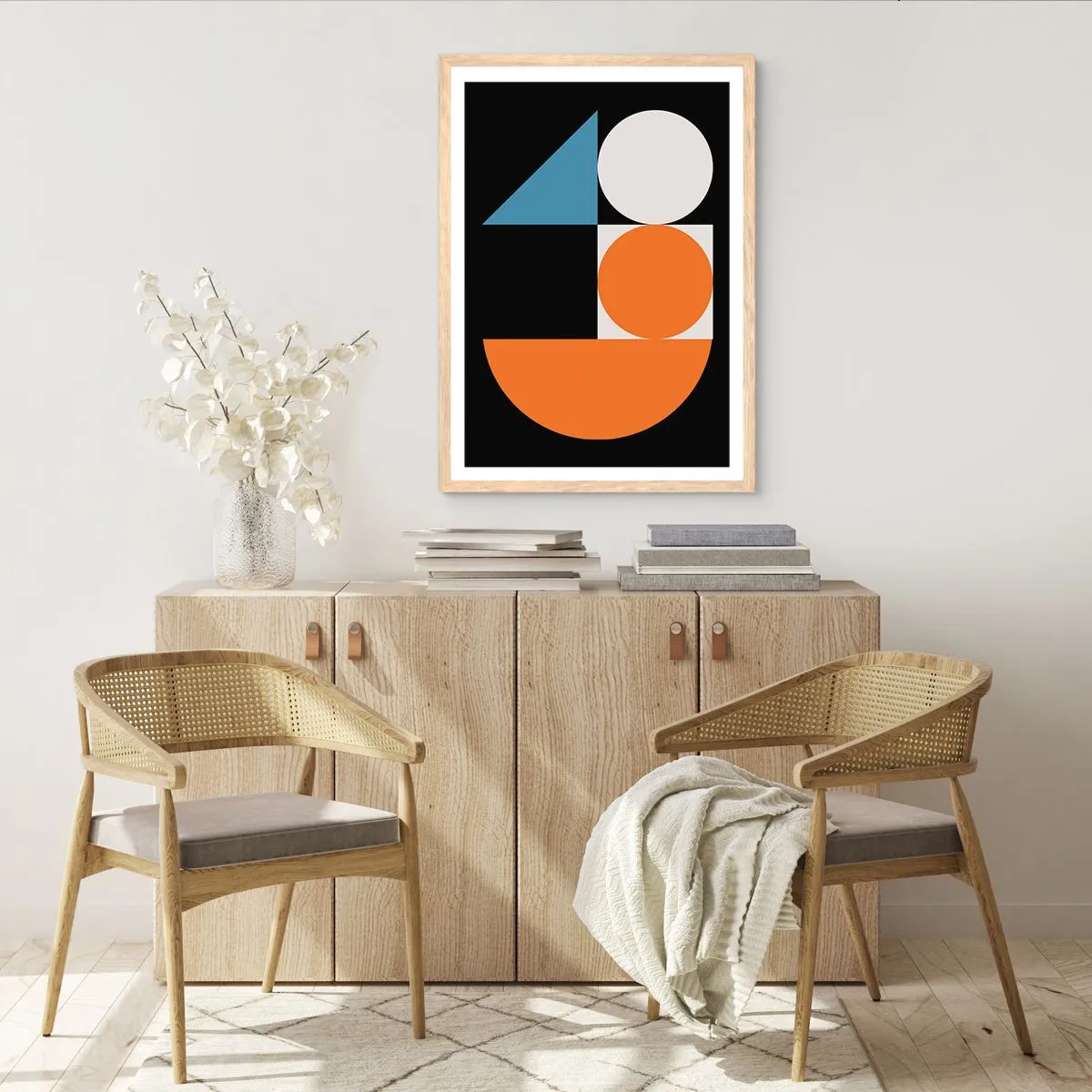 Poszter világos tölgy keretben - Képletes rendszer - 40x50 cm