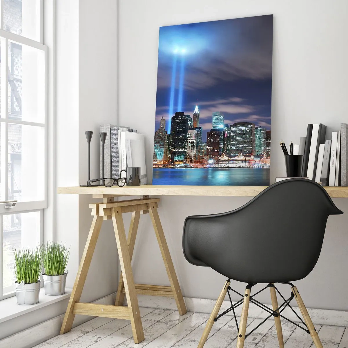 Üveg kép - Érd el a fénnyel az eget - 70x100 cm