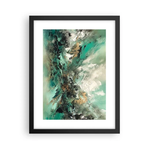 Poszter fehér keretben - Smaragd-fekete kelés - 30x40 cm