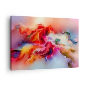 Vászonkép - Színes absztrakció dinamikus kompozícióval - 70x50cm - Hogyan lehet elkapni az álmokat - füst - Modern fali dekoráció nappalihoz és hálószobához ARTTOR