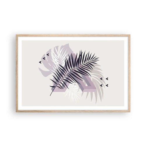 Poszter világos tölgy keretben - Az árnyék árnyéka - 91x61 cm