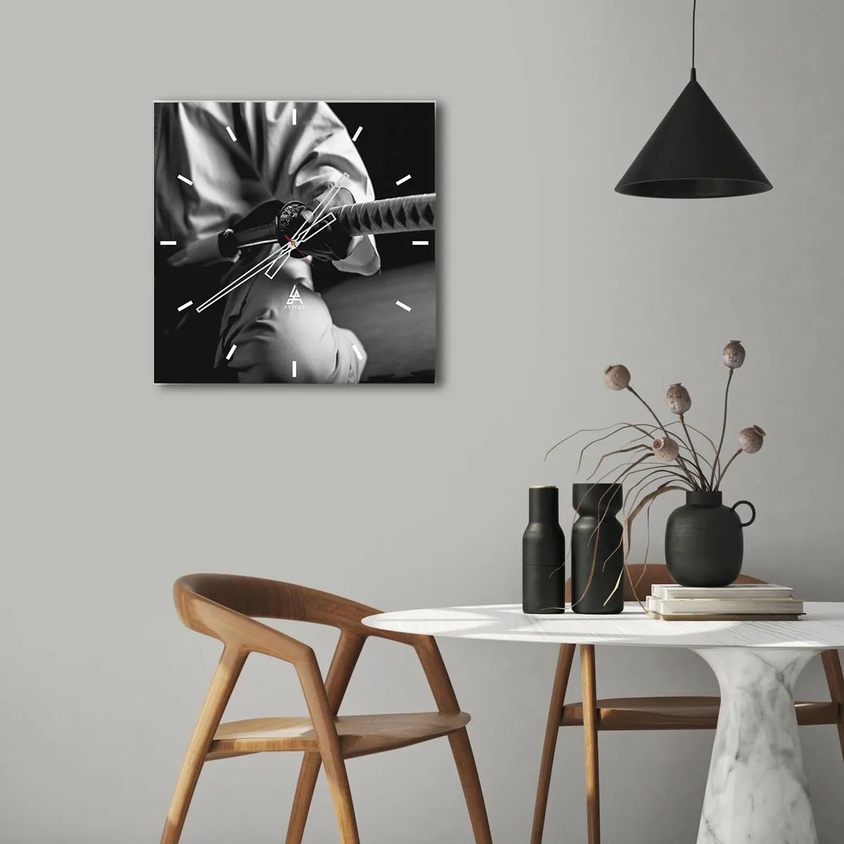 Falióra, Óra - Harcos lelke - 30x30 cm