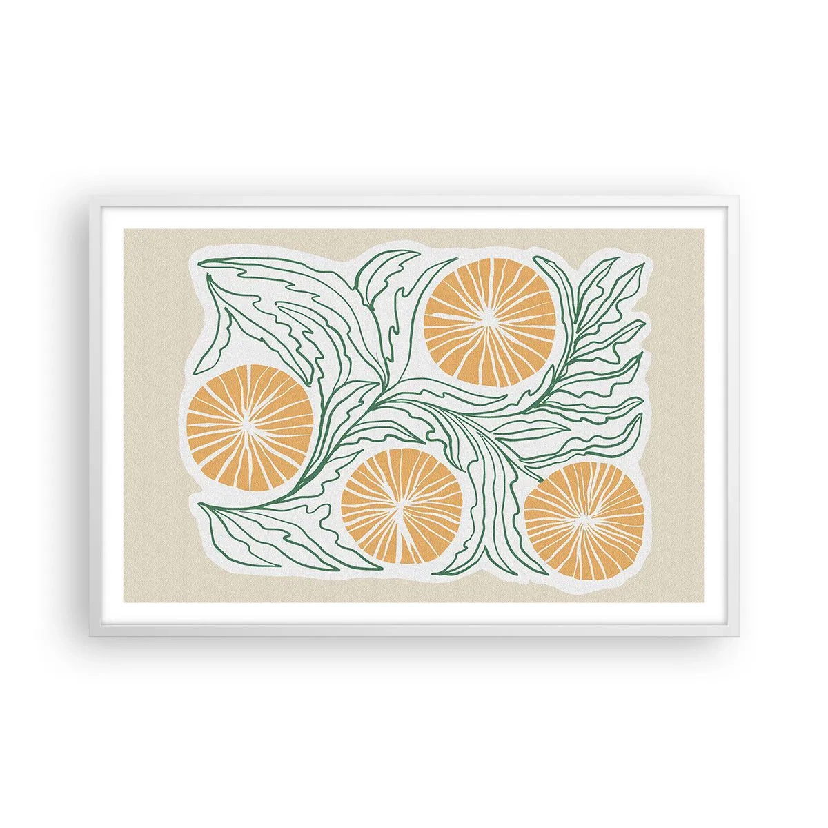 Poszter fekete keretben - Etnikus egy csipet absztrakcióval - 91x61 cm