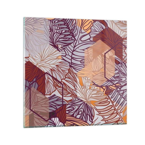 Üveg kép - Lehetetlen kapcsolat a geometria és a természet között - 30x30 cm