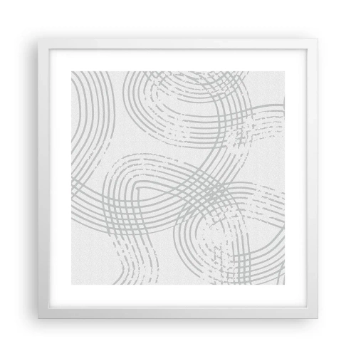 Poszter fekete keretben - Nincs egyenes út - 40x40 cm