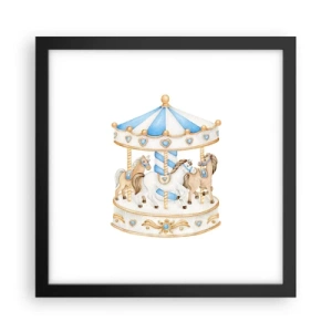 Poszter fehér keretben - Édes gyermekkor - 30x30 cm