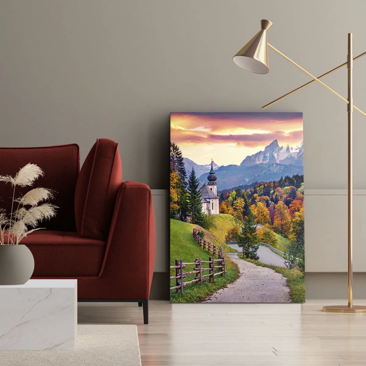 Vászonkép - Tájképszerű festmény - 45x80 cm