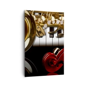 Vászonkép - Fémlemez, fa és elefántcsont - 80x120 cm