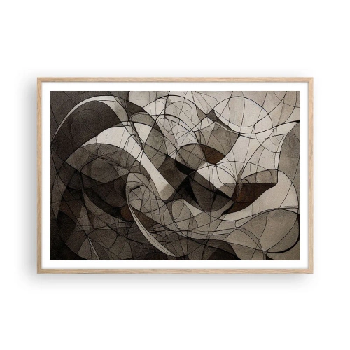 Poszter világos tölgy keretben - A föld színeinek keringése - 100x70 cm