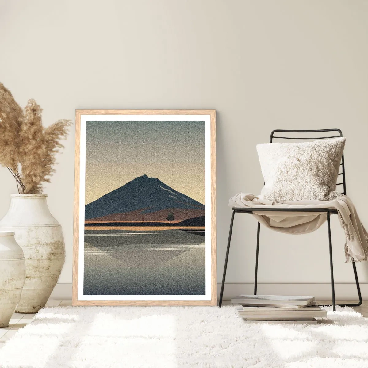 Poszter világos tölgy keretben - Tükörreflexió - 61x91 cm