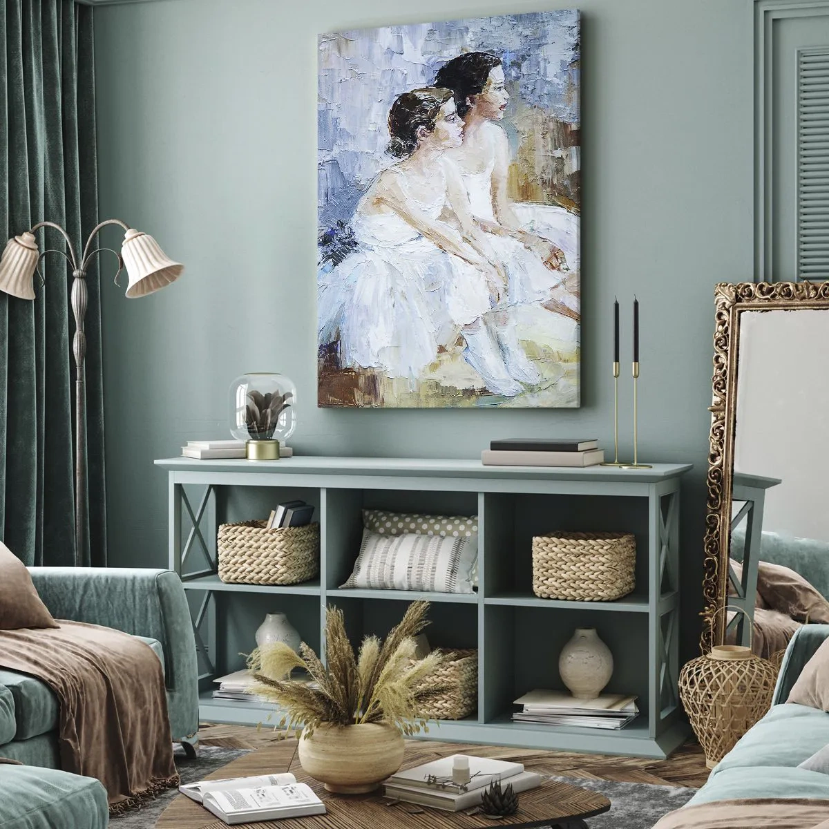 Vászonkép - A fiatal hattyúk pihenése - 70x100 cm