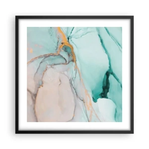 Poszter fehér keretben - Formák és színek tánca - 50x50 cm