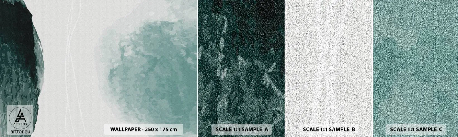 Fotótapéta Minta Öntapadós Deluxe Sticker - Találkozás a köddel - Modern, Minimalista, Absztrakció - 100x30 cm