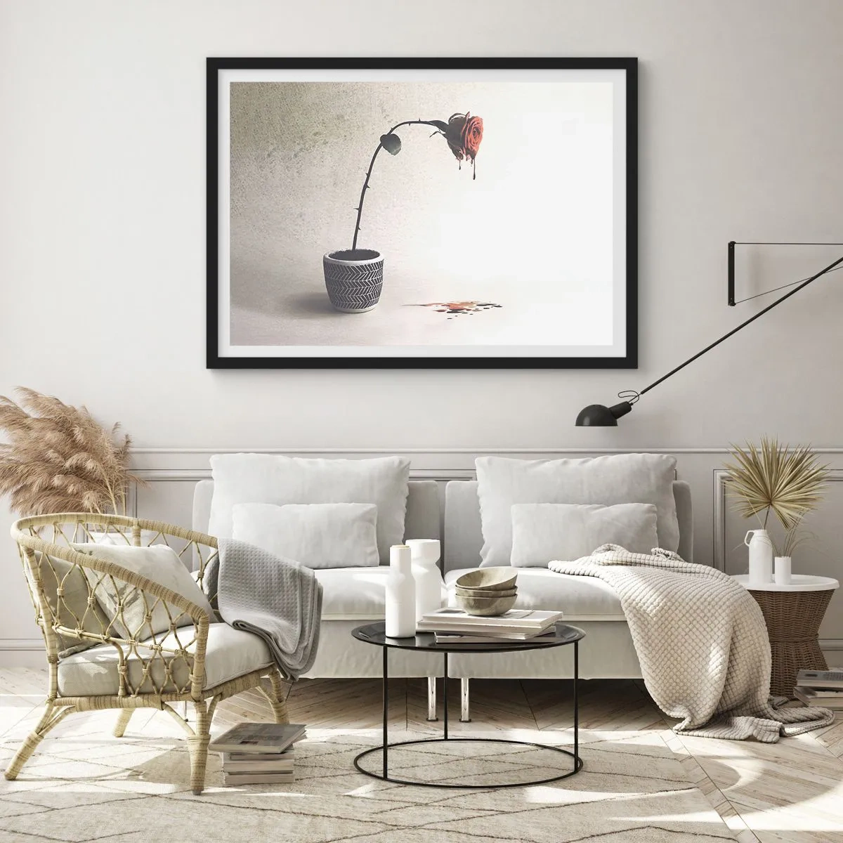 Poszter fehér keretben - Rosa dolorosa - 91x61 cm