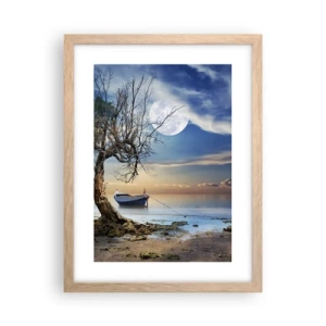 Poszter világos tölgy keretben - Ez a vég vagy a kezdet? - 30x40 cm