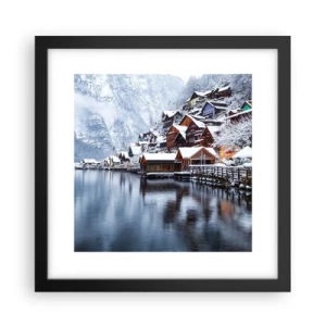 Poszter fehér keretben - Téli díszben - 30x30 cm