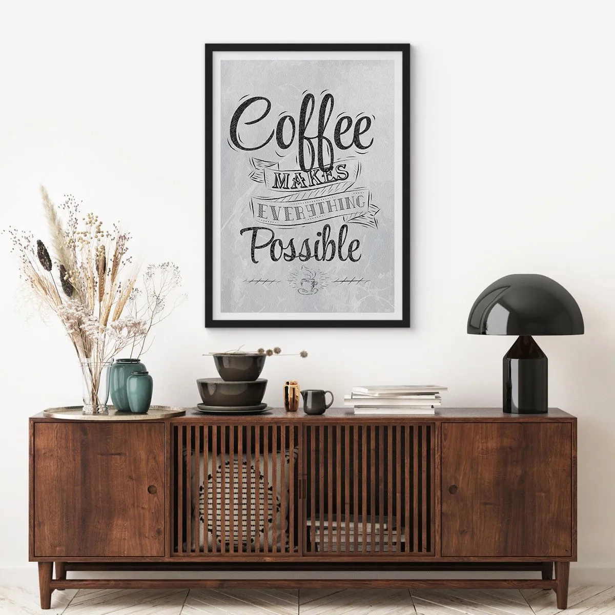 Poszter fehér keretben - Motivációs poszter a kávéról - 50x70cm - Hogy nem lehet szeretni a kávét - Modern fali dekoráció nappalihoz és hálószobához ARTTOR