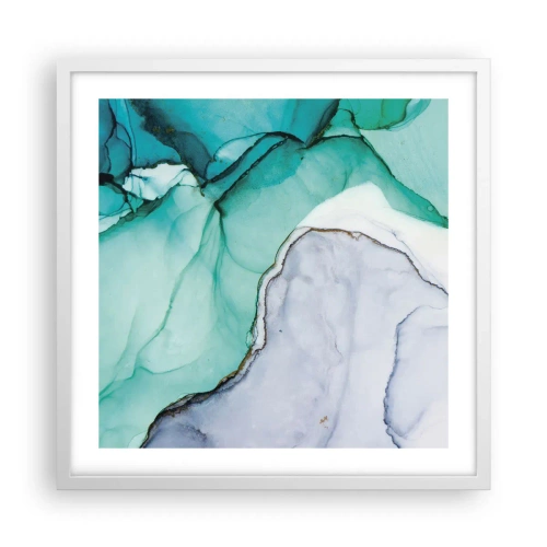 Poszter fekete keretben - Tanulmány türkizben - 50x50 cm
