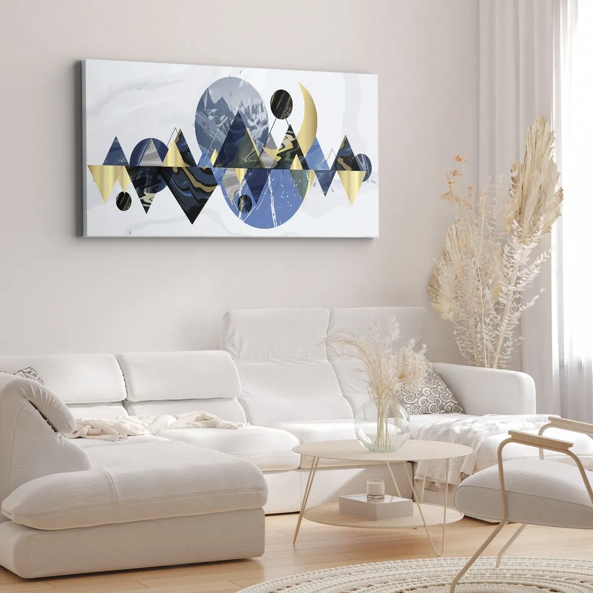 Vászonkép - Geometriai táj - 140x50 cm
