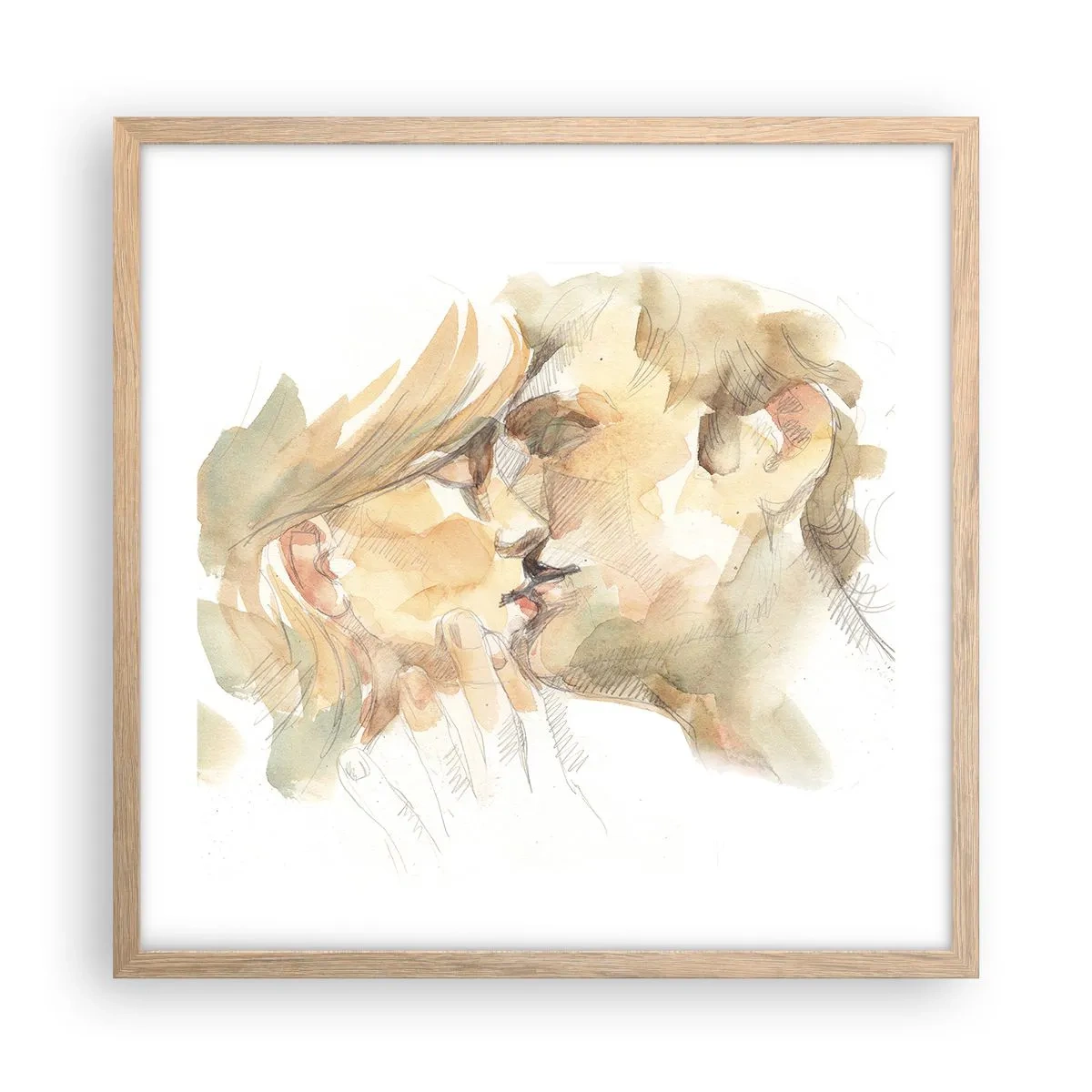 Poszter világos tölgy keretben - Meglelt másik fél? - 50x50 cm