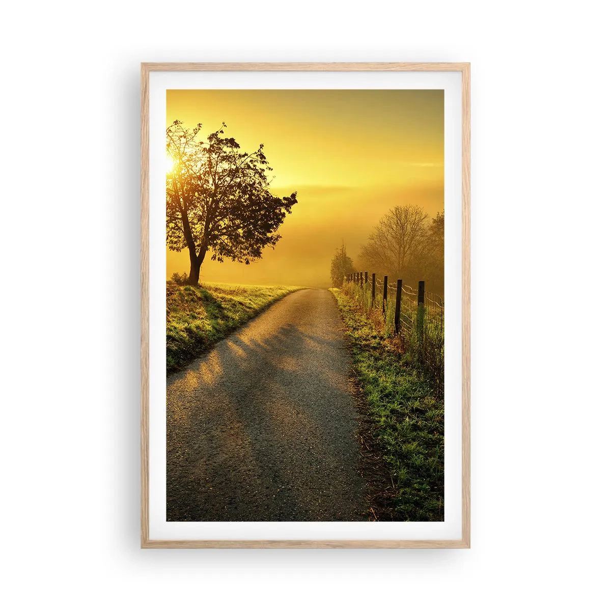 Poszter világos tölgy keretben - Mézes délután - 61x91 cm