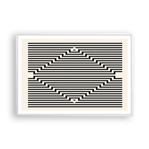 Poszter fekete keretben - Geometrikus illúzió - 100x70 cm