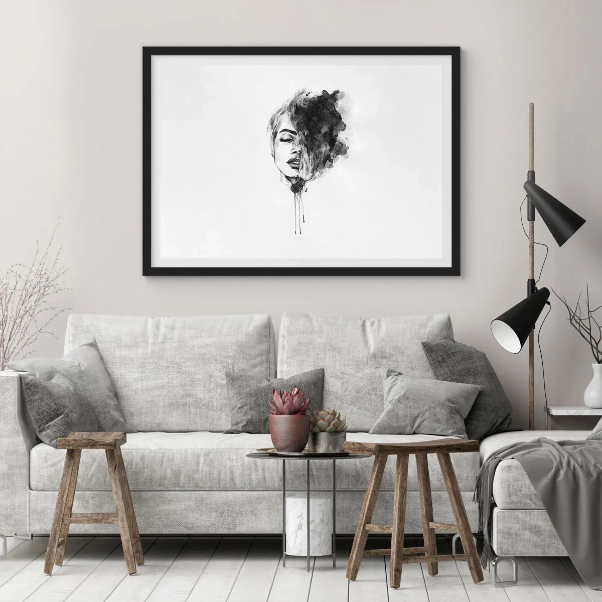 Poszter fehér keretben - Miről álmodozik egy lány - 91x61 cm