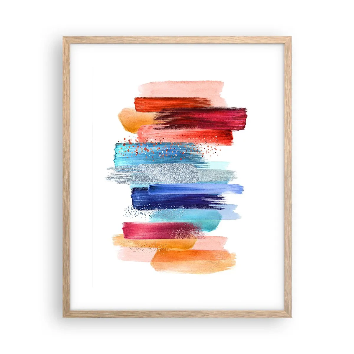 Poszter világos tölgy keretben - Fel és le - 40x50 cm