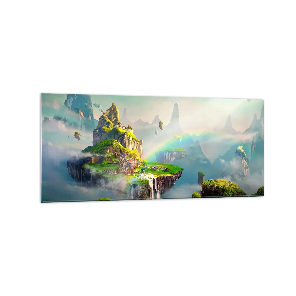 Üveg kép - Az ég közepén - boldog szigetek - 120x50 cm