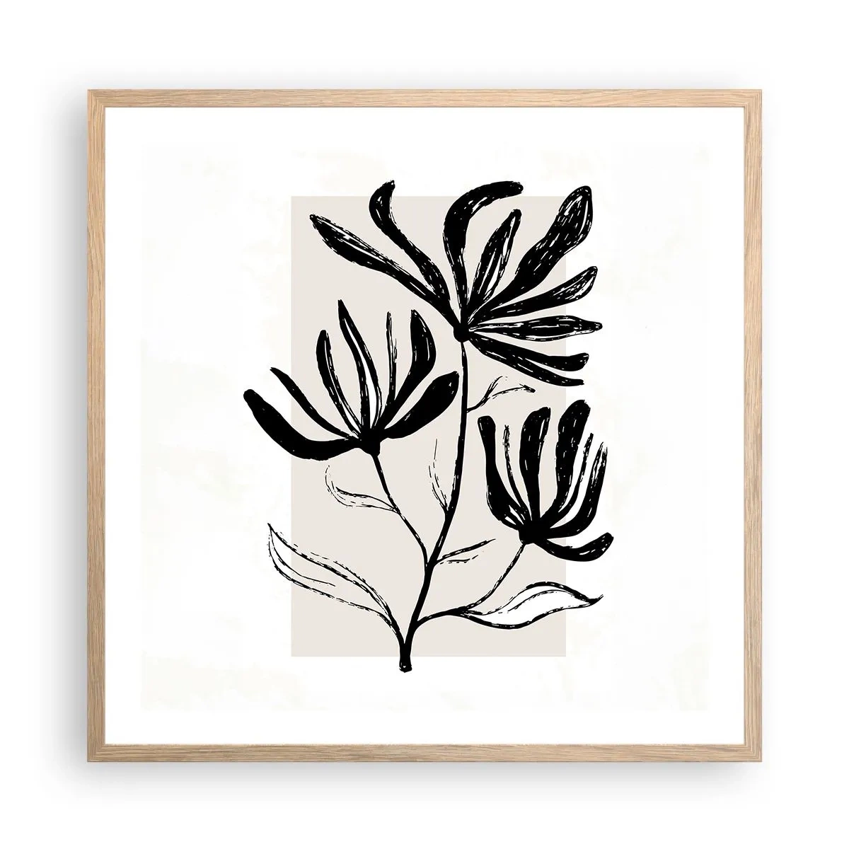 Poszter világos tölgy keretben - Vázlat egy herbáriumhoz - 60x60 cm