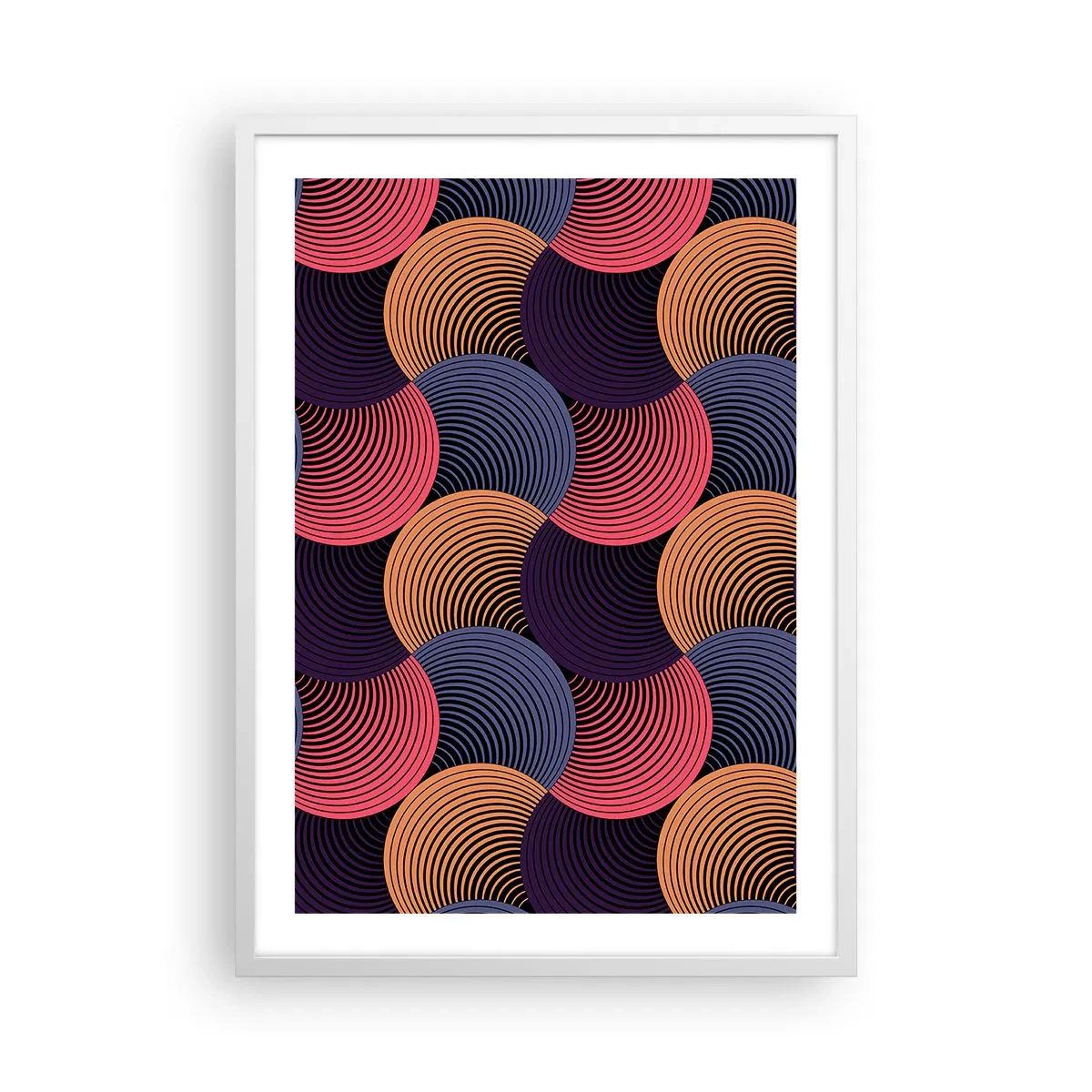 Poszter fekete keretben - Körkörös ritmusban - 50x70 cm