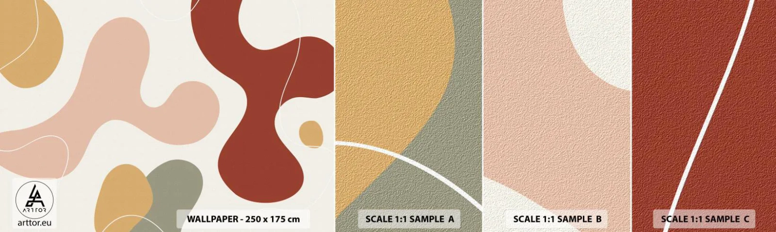 Fotótapéta Minta Öntapadós Deluxe Sticker - Pöttyök vagy hullámok? - Absztrakció, Darab, Képzelet - 100x30 cm