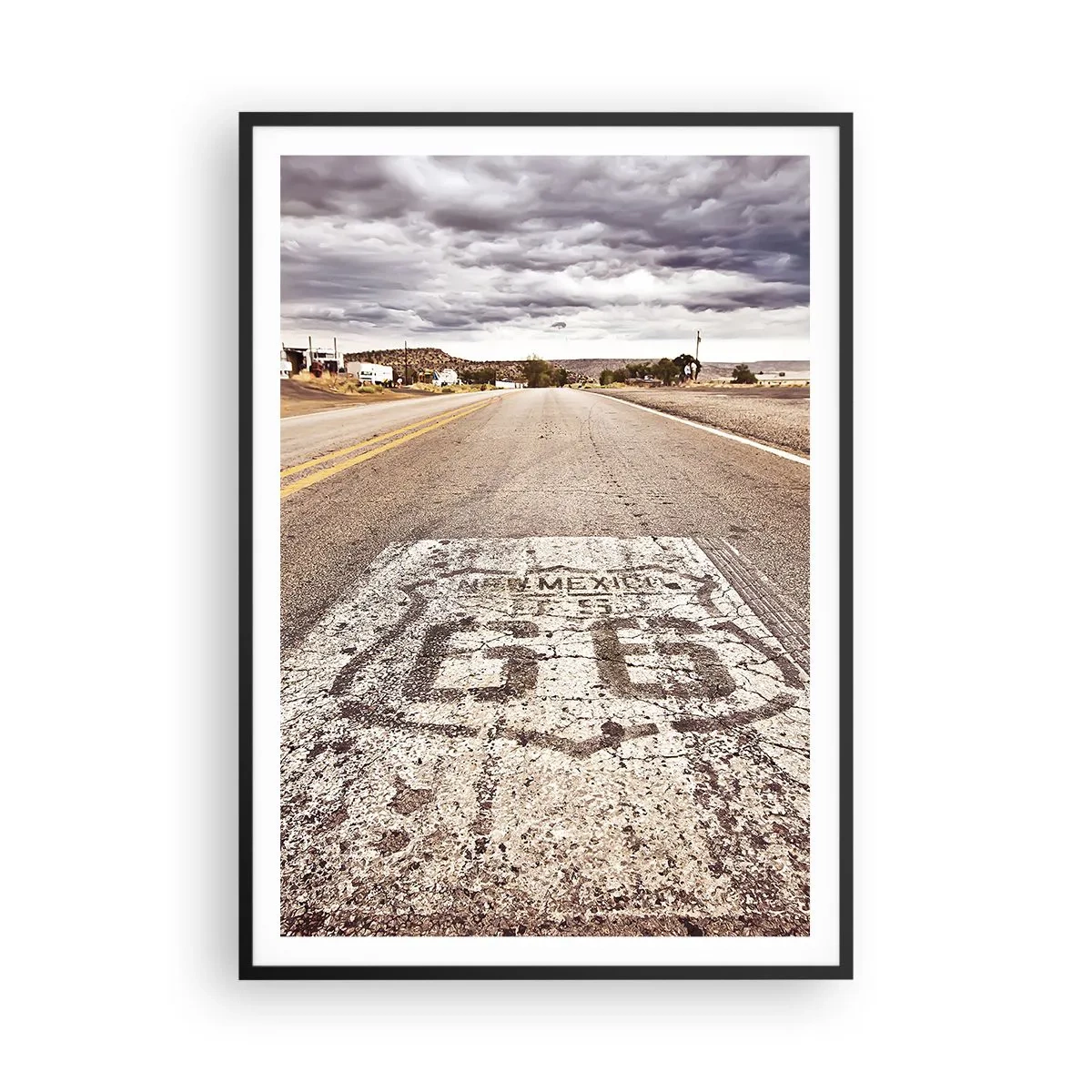 Poszter fehér keretben - Mother Road – amerikai legenda - 70x100 cm