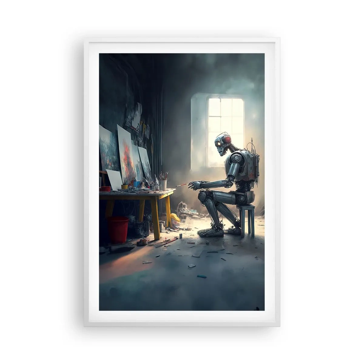 Poszter fekete keretben - Az alkotás aktusa - 61x91 cm