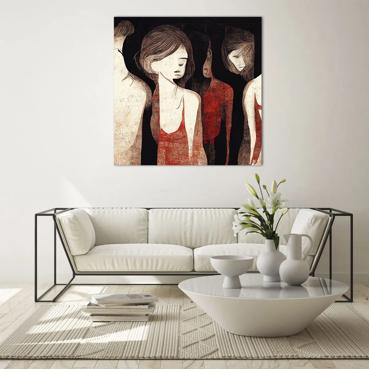 Üveg kép - A sötétség madonnái - 60x60 cm