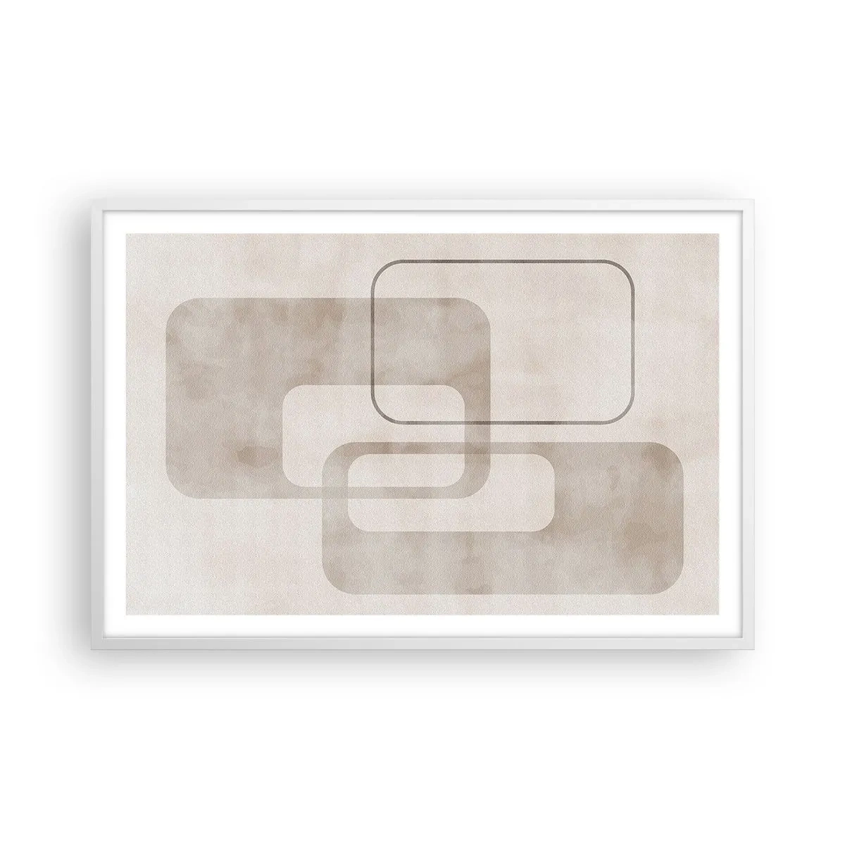 Poszter fekete keretben - Geometrikus fúga - 91x61 cm