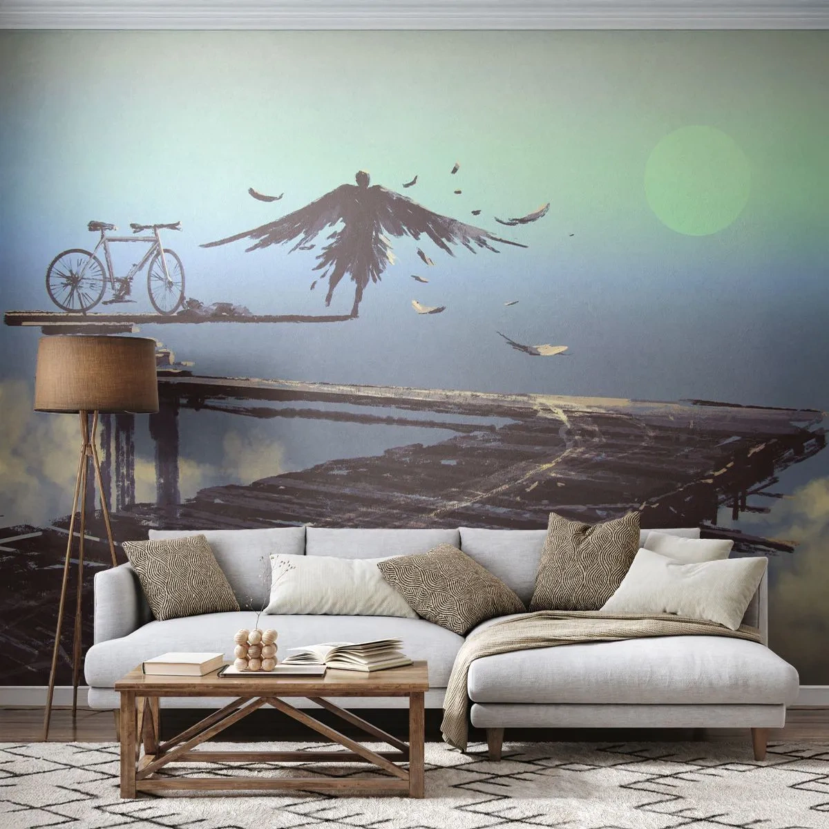 Öntapadós Fotótapéta Deluxe Sticker - Ikarusz örökké él - Absztrakció, Ikarosz, Kerékpár - 500x350 cm