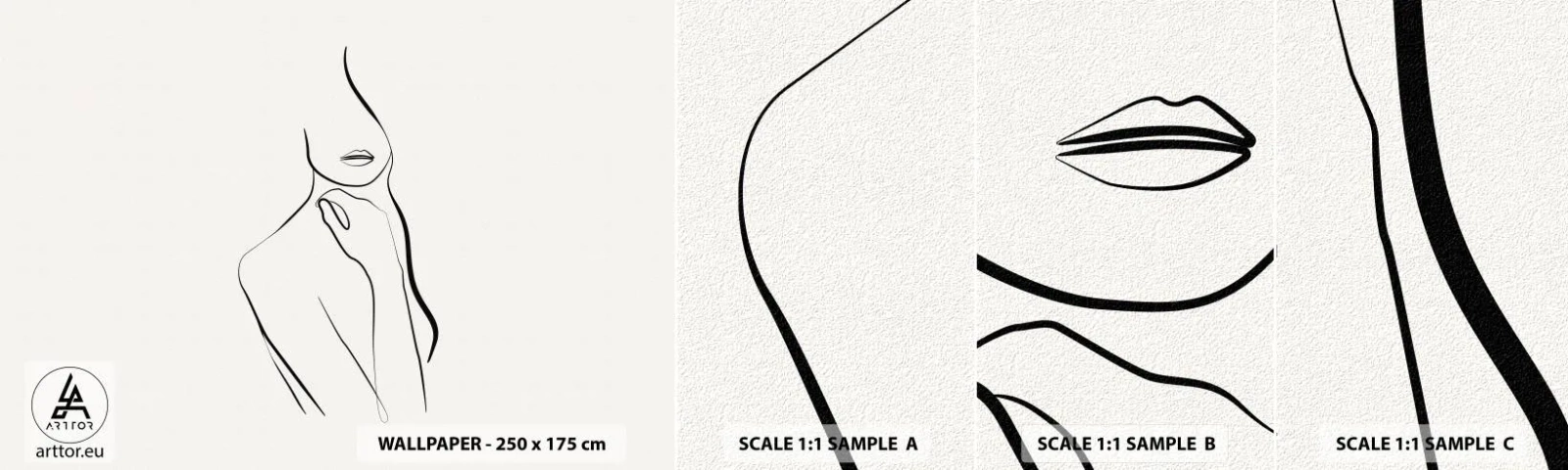 Fotótapéta Minta Öntapadós Deluxe Sticker - A melankólia hulláma - Absztrakció, Női Test, Grafika - 100x30 cm